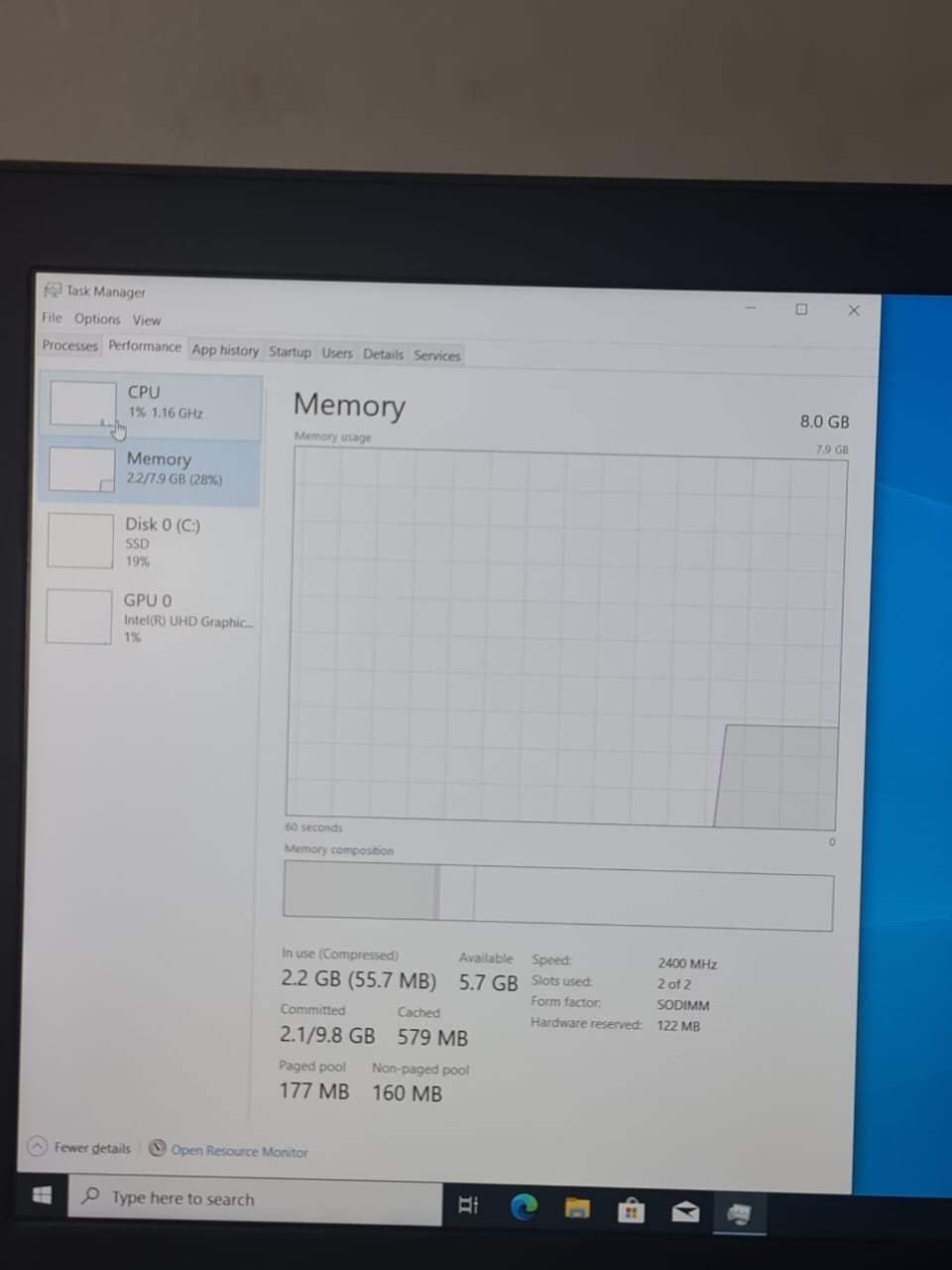 Dell Latitude E5590 Corei5 – 8350U – 8G Ram – 256G SSD – screen 15.6