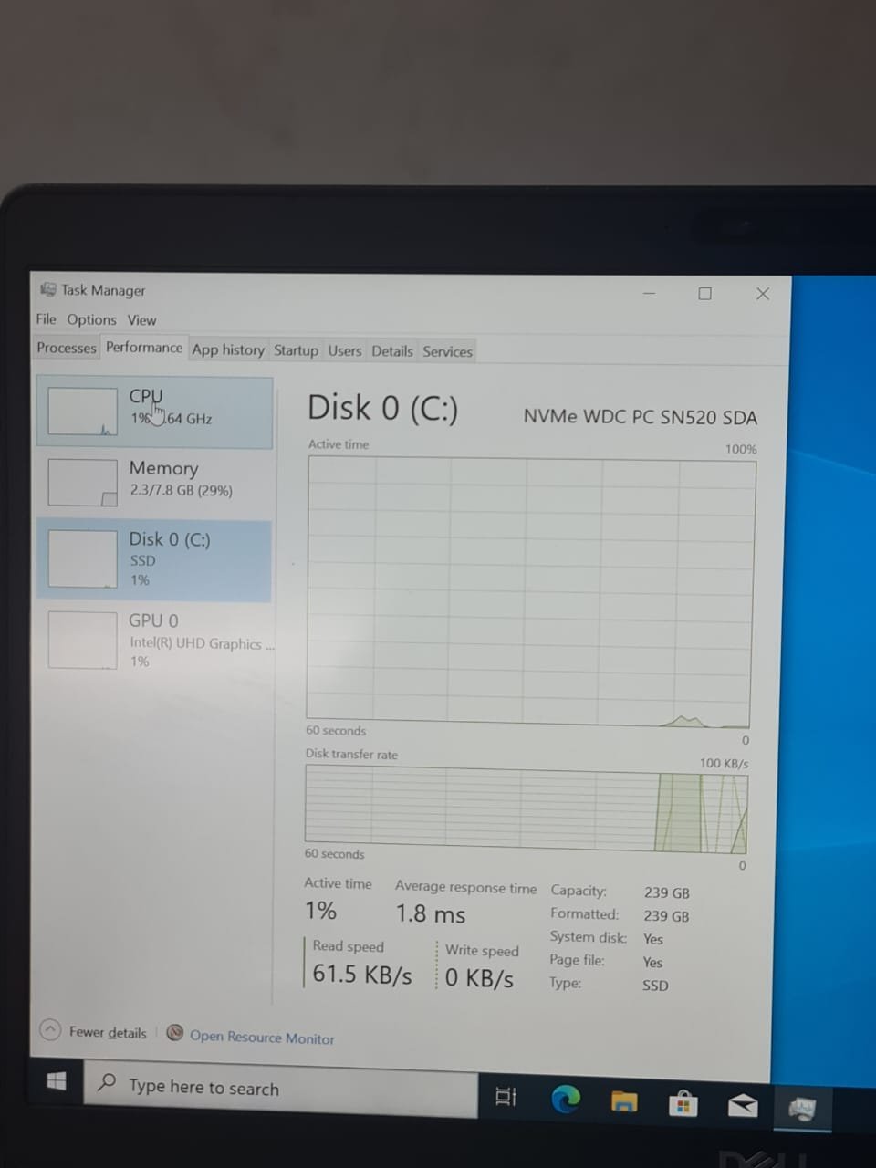 Dell Latitude 5400 Intel Core I5-8365U 8GB Ram 256GB SSD Intel UHD Graphics 620 14″ Inch FHD